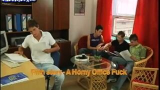 Guys fucking and facialcum in the office - 1 image