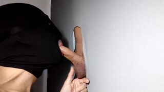Very Hot Guy Returns to the Gloryhole, on the Edge of Orgasm until he Cums - 15 image
