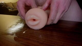 Mouth and ass toy fuck and cum out of mouth - 6 image