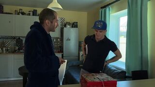 Man fucked and cummed on a pizza courier - 2 image