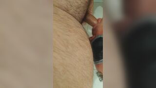 Voided Urine on and engulfing with cum in throat - 5 image