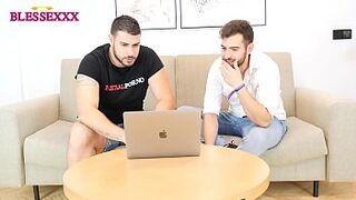 Watching porn with my gay friend - Magic Javi & Ruben Martinez - 1 image
