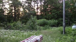 Stroking my Hard Cock while sitting on my Porch