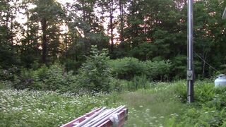 Stroking my Hard Cock while sitting on my Porch