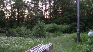 Stroking my Hard Cock while sitting on my Porch