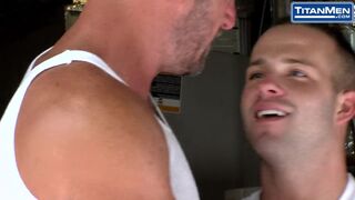 sayUNCLE: Unshaved muscle uncle Anthony London copulates Luke Adams constricted a-hole - 2 image