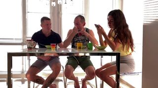 During Breakfast, Quietly Sucked under the Table to his Sisters Boyfriend - 7 image