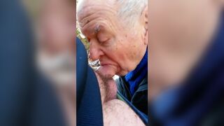 80 years old grandpa suck me - 2 image