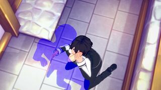 Sword Art Online Yaoi - Kirito Blowjob with cumshot in his mouth - Japanese Asian manga anime game porn gay - 5 image