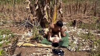 Boyfriend Thai muscle handsome fuck inexperienced twinks banana bush outdoors - femboyevj - gay sex - 5 image