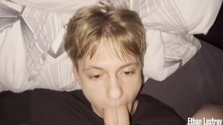 Invited home a sweet twink and fucked in the mouth cum on the face - 4 image