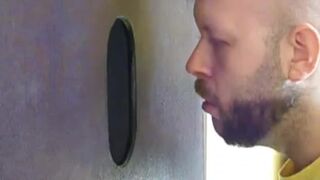 Hot sucking action at the homemade glory hole 8 - 9 image