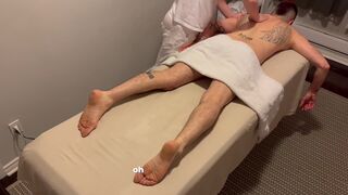 Construction worker gets deepest massage possible from a inexperienced masseur - 12 image