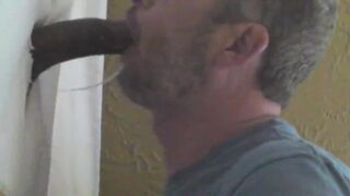 24 yr. old anonymous black cock at my glory hole-part 2 - 14 image