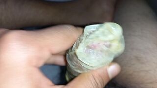 Desi deck massage in condom - 9 image