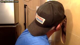 Real gaydaddy deep sucks cock till facial in gloryhole