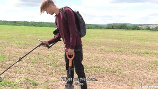 A Twink Has His Metal Detector Ready To Hunt For Metal But He Stumbles Upon A Guy With A Dick Hard As A Metal - BIGSTR - 1 image