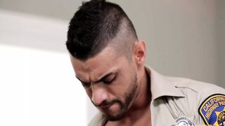 Office surprise with an police officer