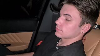 Hot gay blowjob in the car