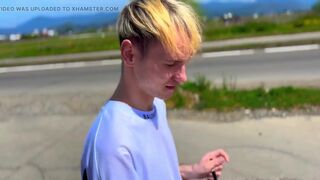 Nick Lewis Convinced a Handsome Straight Guy to Give Him a Bliwjob for Funds on a Beach