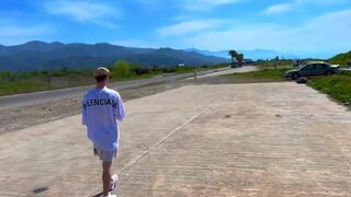 Nick Lewis Convinced a Handsome Straight Guy to Give Him a Bliwjob for Funds on a Beach