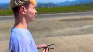 Nick Lewis Convinced a Handsome Straight Guy to Give Him a Bliwjob for Funds on a Beach