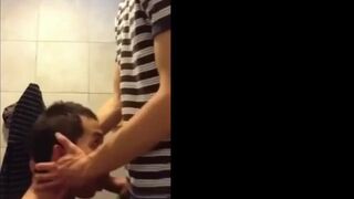 University Bathroom Face Fucking and Cum Swallowing - 5 image