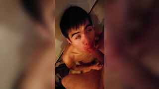 German western man feed his big cock to Hong Kong slut asian in hotel room to blow - 10 image