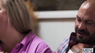 MEN - Neighbors Riley Mitchel & Nick Cranston Finally Get Together For A Meal But They Decide To Fuck Instead - 2 image