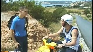 Horny Twink Gets His Ass Screwed by a Tattooed Guy Outside After Bringing Him Home - 1 image