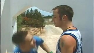 Horny Twink Gets His Ass Screwed by a Tattooed Guy Outside After Bringing Him Home - 5 image