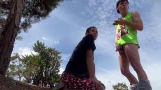 Two Sexy Athletic Guys Have Oral Sex in a Park Public Place - 9 image