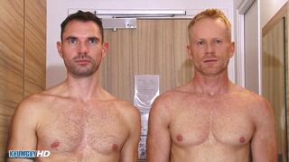 handsome muscled guys with big dick in a shower - 4 image