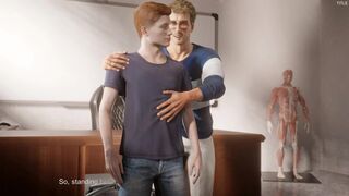 Hard, passionate sex with a friend at a party, fucked in the ass, blowjob, animation from the game