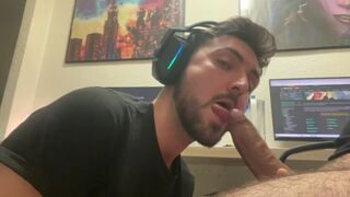 he suck my big dick after gaming - 2 image