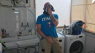 Old Mature Hung Big Cock Repairman Is Fixing the Washmachine for a Horny Couple - 2 image