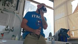 Old Mature Hung Big Cock Repairman Is Fixing the Washmachine for a Horny Couple - 9 image