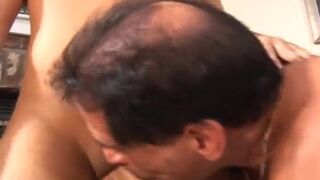 Older Man Gets Asshole Screwed by a Twink with Big Dick on the Floor - 8 image