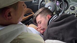 Hot Inexperienced Gay Boys Have Bareback Sex on a Car Park, with Facial Cumshot - 3 image