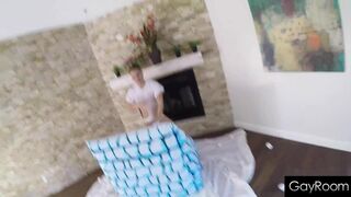 Two Twinks Empty Their Balls After A Snowball Fight