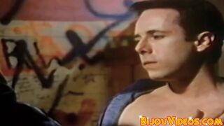 Vintage homosexual guy takes turn sucking big hairy dicks