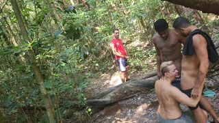 Males taking turns fucking each other in the bush - 4 image