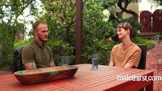 Hot muscular guys Christian Wilde and Garrett Kinsley get down and dirty with each other in a prison twink reunion - 2 image