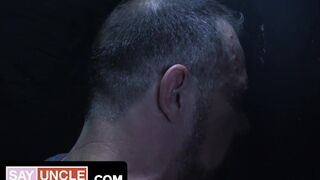 Stepdad tricked into deepthroating huge cock of his taboo teen stepson