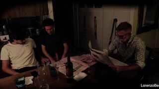 Leandro Bellmer & Lorenzo Bernini's wild bisexual roleplay with a grandpa in front of them - 14 image
