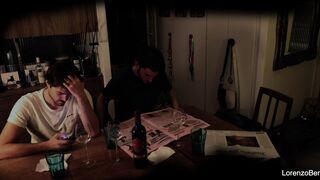 Leandro Bellmer & Lorenzo Bernini's wild bisexual roleplay with a grandpa in front of them