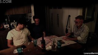 Leandro Bellmer & Lorenzo Bernini's wild bisexual roleplay with a grandpa in front of them - 8 image