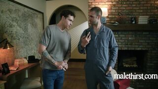 Kyler Drayke & Jayden Marcos seduce and take turns on the lucky stud