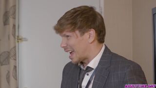 Hot interracial anal action with Ethan Chase & Adrian Hart in hotel room