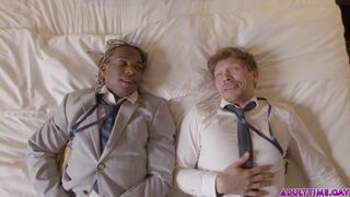 Hot interracial anal action with Ethan Chase & Adrian Hart in hotel room